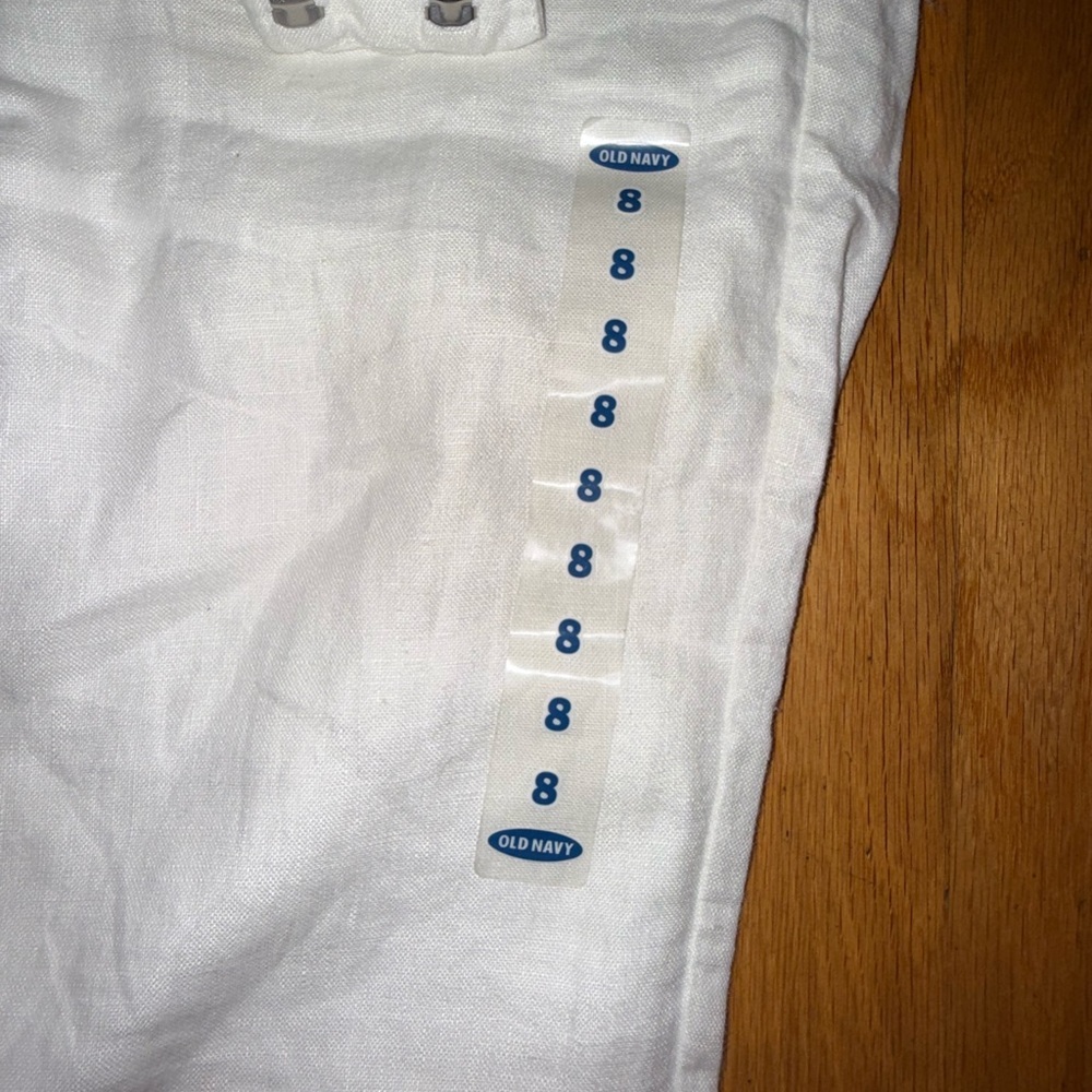 Old Navy White Linen Trousers - Picture 3 of 6